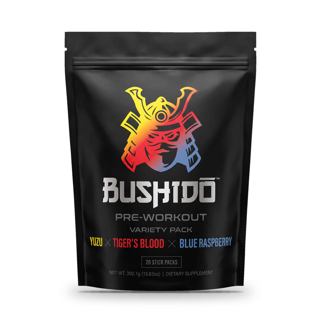 Bushido Pre-Workout Stick Packs – Variety Pack, 20-count bag
