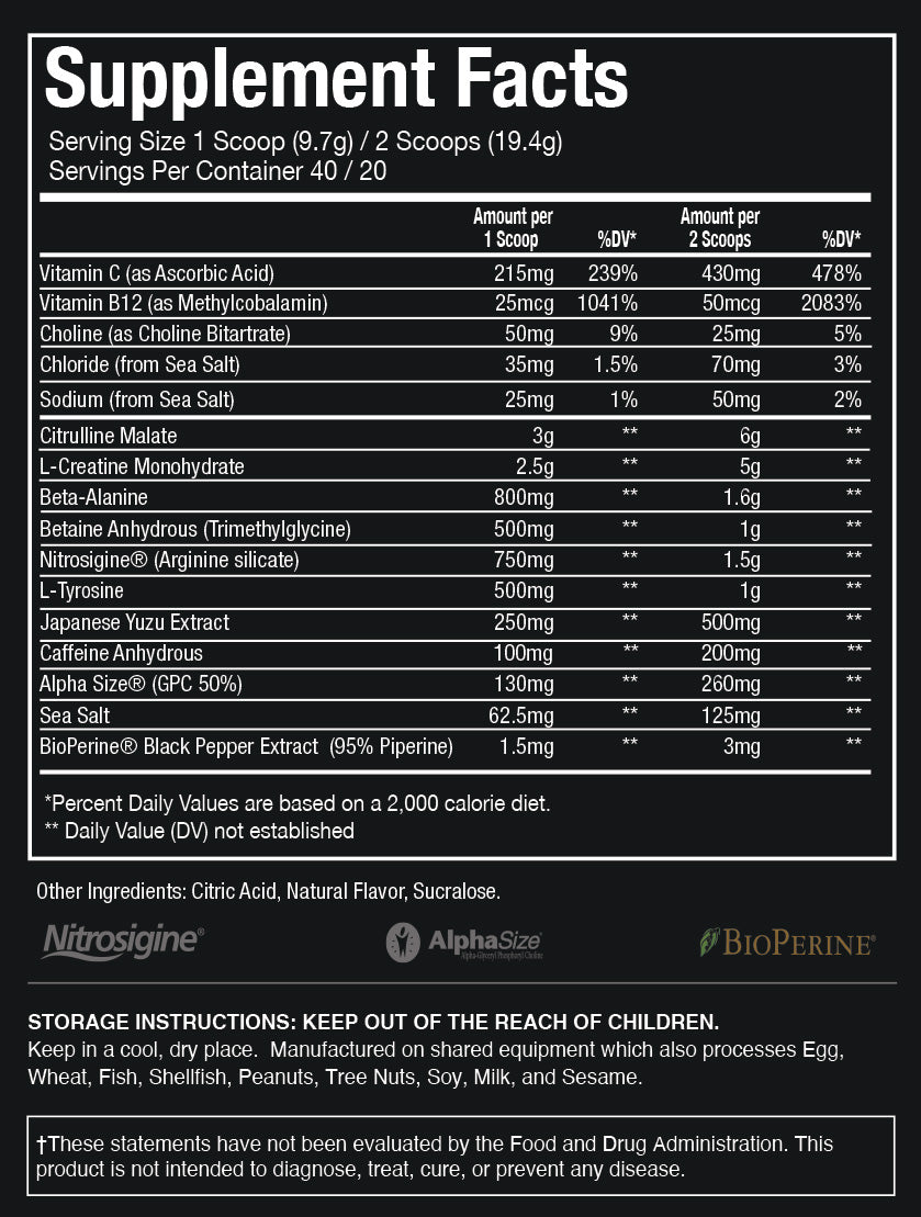 Bushido Preworkout - Yuzu