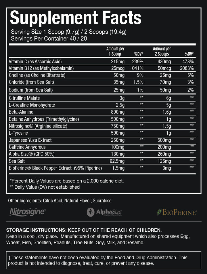 Bushido Preworkout - Yuzu