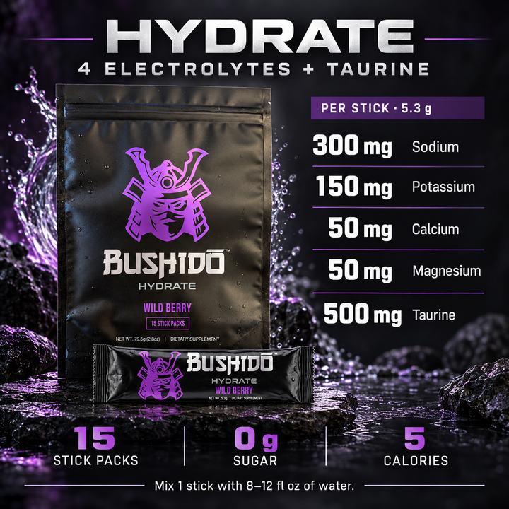 Bushido Hydrate Electrolyte Stick Packs